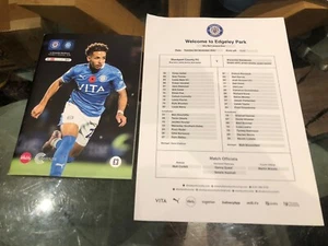 STOCKPORT V WYCOMBE 2024-25 & TEAMSHEET - Picture 1 of 2