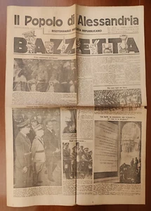 GIORNALE IL POPOLO DI ALESSANDRIA 15 APRILE 1945 FASCISMO IMPERO - Picture 1 of 1
