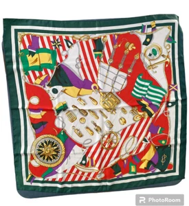 Vtg Berkshire Scarf Nautical Theme New W/Tags 34x34 Compass Sailor Knot Gift - Picture 1 of 13