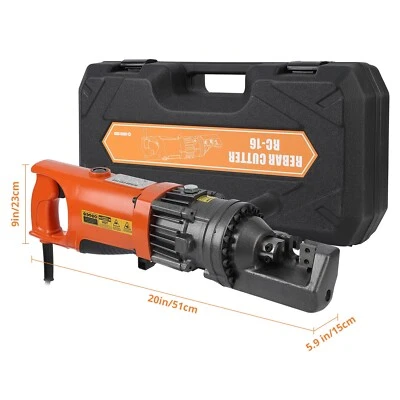 Cortador de barras de refuerzo hidráulico eléctrico 900W 110V corte hasta 5/8" (16 mm) barras de refuerzo negro Foto 1 de 4