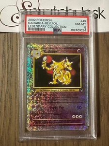PSA 8 - Pokemon KADABRA 49/110 Reverse Holo - LEGENDARY COLLECTION - Fireworks - Picture 1 of 2