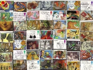 49 All Different  GREAT BRITAIN GREETINGS  STAMPS - Picture 1 of 1