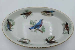 Lourioux Le Faune Frankreich Porzellan Oval 9" Backform Vogel Design 11,25 x 6,75" - Bild 1 von 4
