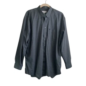 Cutter & Buck Mens Shirt 3XT Gray Checked Button Up Preppy Travel Office Casual - Picture 1 of 12