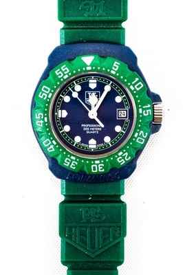 TAG Heuer Womens Rubber Blue / Green Formula 1 362.508 Quartz Watch 29mm - Image 1 of 4