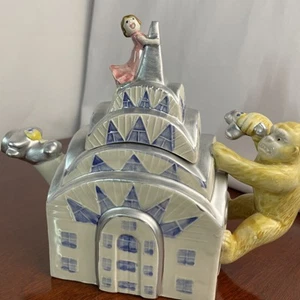 Vintage King Kong Empire State Building Cookie Jar Tea Pot 1987 Omnibus - Picture 1 of 14