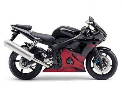 Carenado FSM rojo negro apto para inyección para Yamaha 2003-2005 y 06-09 R6S YZF R6 s002 Foto 1 de 4
