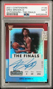 Panini Contenders #136 2021 Greg Brown Iii Blazers autógrafo-The Finals PSA 9 - Imagen 1 de 2