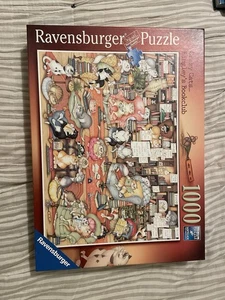 Rompecabezas Ravensburger Crazy Cats Bingley's Bookclub Linda Jane Smith 1000 piezas - Imagen 1 de 2