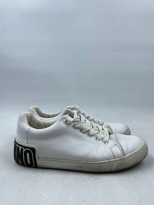 Moschino Zapatillas bajas de cuero blanco W 7,5 Foto 1 de 4
