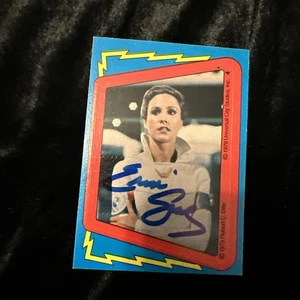 Tarjeta firmada por Erin Gray Topps Buck Rogers 1979 autógrafo auto calcomanía Wilma - Imagen 1 de 3
