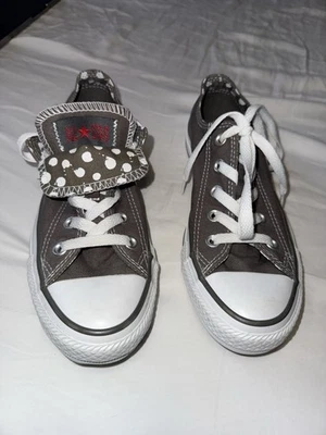 Lengua plegable a lunares de caña baja Converse All Star - para mujer talla 6 Foto 1 de 4