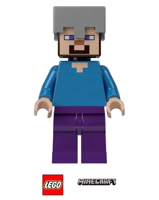 LEGO Minecraft Steve Minifigura del set 21141 - min016 - NUEVO Foto 1 de 2