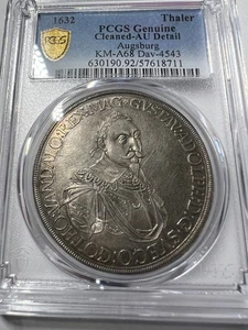 Germany 1632 Augsburg Thaler AU Detail - Picture 1 of 4