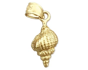 14K Gold Mollusk Shell Charm - Picture 1 of 6