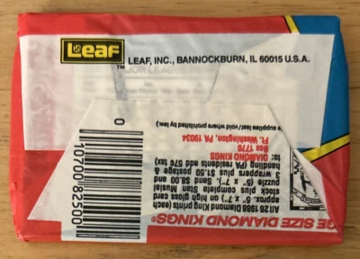 1988 Donruss Baseball Card Wax Pack Mark Clear Brewers Showing On Back - Image 1 of 2