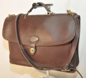 Jack Georges University Collection Dowel Over Briefcase Messenger Bag Dark Brown - Picture 1 of 24