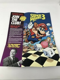 RARE Nes Classic Challenges Poster Insert Zelda , Super Mario Bros. 3 
