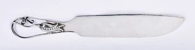 Cuchillo grande para pasteles Carl Poul Petersen de plata esterlina patrón "flor" Foto 1 de 4