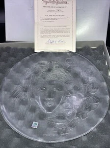 Crystal Maidens by Jose Diniz Fall The Scenic Crystal Plate w/COA, New in Box - Picture 1 of 5