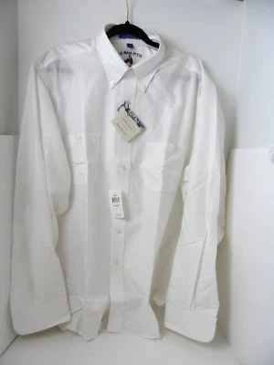 GH Bass & CO Weejun Oxford Men's 18 36/37 White Button Up Long Sleeve - EC - Image 1 of 4