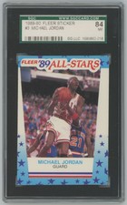1989-90 Fleer Sticker Michael Jordan SGC 86 Chicago Bulls #3