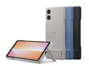 NOWOŚĆ◆ SONY Xperia 5 V Style Cover ze stojakiem XQZ-CBDE Oficjalne etui - Zdjęcie 1 z 16