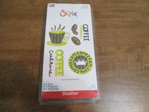 SIZZIX COFFEE TIME DIES FOR ROLLER MACHINES ONLY - Picture 1 of 2