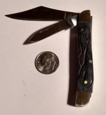 Little Peanut  2 3/4"  Worm Groove Bone  Stainless Steel w/Nickle Silver  *SALE* - Image 1 of 4