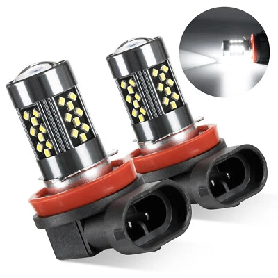 2x H11 White LED Fog Light Lamp Bulbs For Audi A3 A4 B6 B7 B8 A5 A6 C6 A8 Q5 Q7 - Image 1 of 4