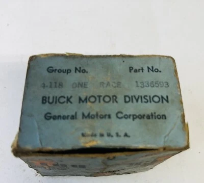 BUICK Rolamento c/Race OEM NOVO Caixa Aberta 1336593 Vintage Dyna Floestator Livre - Imagem 1 de 3