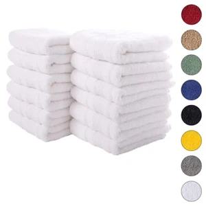 NEW WHITE Color ULTRA SUPER SOFT LUXURY PURE TURKISH 100% COTTON HAND TOWELS - Picture 1 of 11