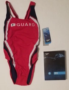 Costume da bagno Speedo donna 28 guardia rossa nuovo con etichette One Piece Endurance Quark Splice $58 - Foto 1 di 4
