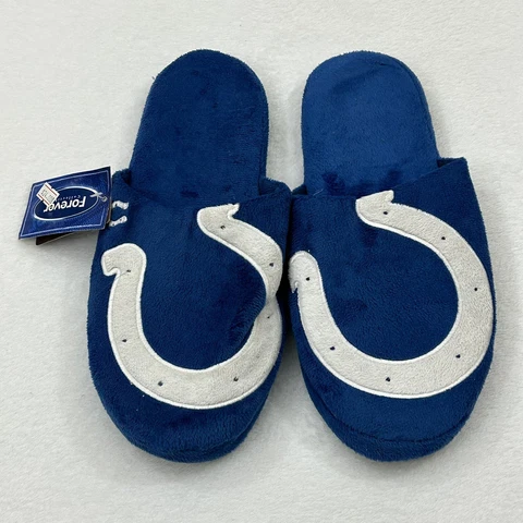 Forever Collectibles Indianapolis Colts Shoes Slip On Slippers Slides Mens M Cover