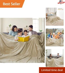 Extra Large Plush Ultra Soft King Fleece Blanket - No Shedding - 120"x120" - Picture 1 of 9