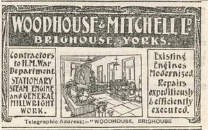 Anuncio original Woodhouse & Mitchell Brighouse Yorkshire 1906 - Imagen 1 de 1
