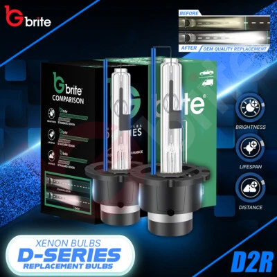 2 X D2R HID Xenon 6000K Cool White Bulbs OEM Replacement Golf MK5 Gti - Image 1 of 4