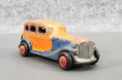 DE COLECCIÓN 1920 SLUSH CAST SEDÁN 4 PUERTAS 3 1/4" LARGO NARANJA Y AZUL Foto 1 de 4
