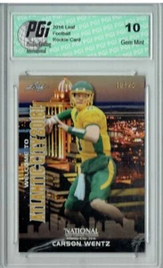 Carson Wentz 2016 Leaf National #10 SSP, Only 25 Made Rookie Card PGI 10 - Picture 1 of 1