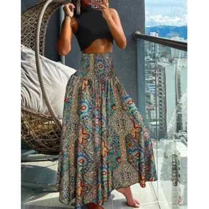 Fashionable High-Waisted Slimming Printing Skirt For Women Amazon Europe - Picture 1 of 24