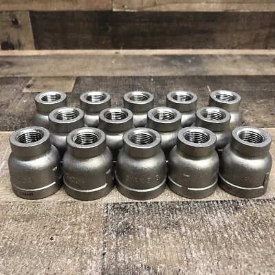 3/4” X 3/8” NPT Female Coupling 304 Stainless Coupler *Lot Of 14* Unused Surplus - Image 1 of 4