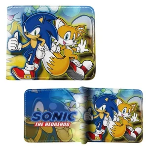 SONIC & TAILS Sonic the Hedgehog 4 in. Bi Fold Wallet (Sonikku Credit Card) - Picture 1 of 2