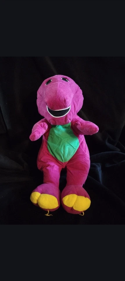 Juguete de peluche vintage Barney Playskool Talking 18" dinosaurio funcionando/raro Foto 1 de 2