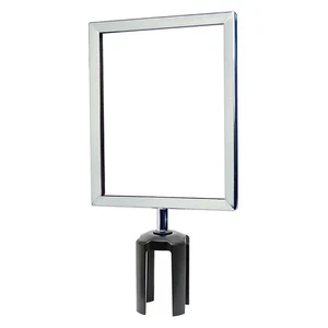 TENSABARRIER FRAME-HDSC-1P-8511HD-V Sign Frame,11"H,8 1/2"W,Chrome 30RH49 - Picture 1 of 1