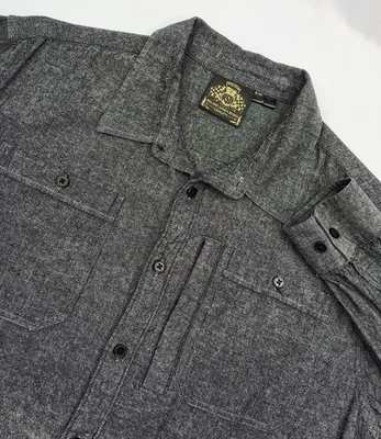 Мужская мотоциклетная рубашка Roland Sands Design размер Large с длинным рукавом темно-серая б/у в отличном состоянии! - Изображение 1 из 4