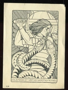 ANTIKE HEILIGE KARTE VON ST. MICHAEL - Bild 1 von 1