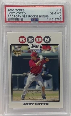 2008 Topps Factory Set Rookie Bonus #14 Joey Votto RC - PSA 10 GEM Mint Reds - Image 1 of 2