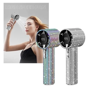 Mgall S5 Full Diamond Portable Handheld Turbo Fan,199 Gear Wind,Mini Personal - Picture 1 of 19