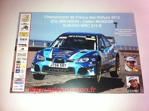 CP POSTCARD CARTOLINA SUBARU IMPREZA BRUNSON RALLYE LE TOUQUET 2012 RALLY - Bild 1 von 1