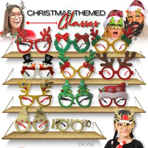 Merry Christmas! Novelty Frames Sun-Glasses Reindeer Festive Party Adults Kids - Picture 1 of 15